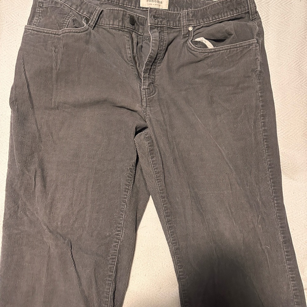 Sonoma Charcoal Corduroy Trousers